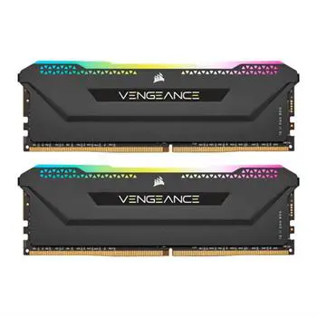 رم کورسیر VENGEANCE RGB PRO SL Black 32GB 16GBx2 3200MHz CL16